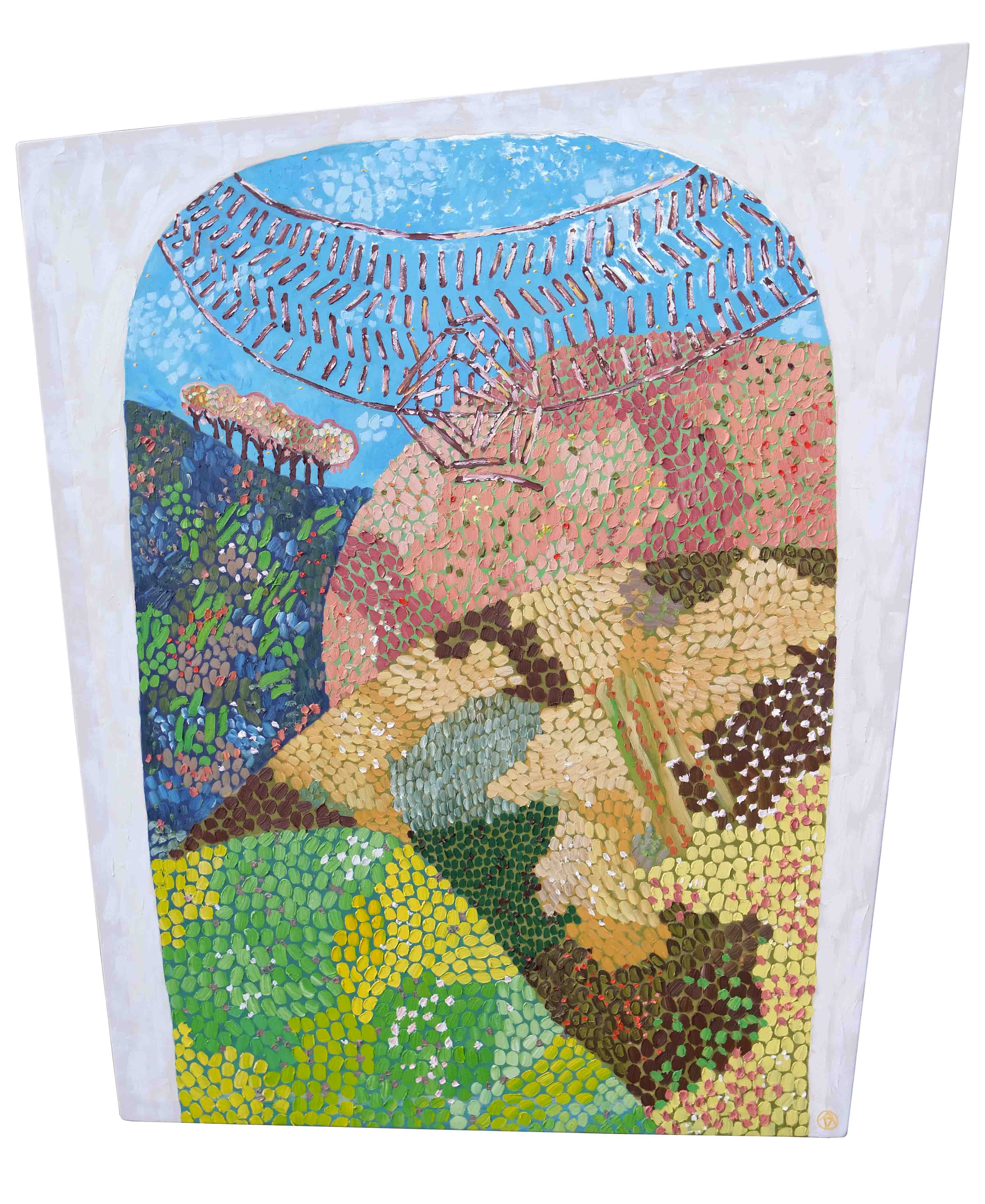 A Radar Crowding Out A View Of Rolling Hills